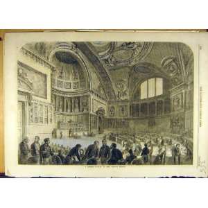  1861 French Senate Sitting Building Parliament Print