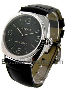 PANERAI PAM 210   RADIOMIR BASE Steel on Strap with Black Dial 