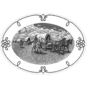   Fifth Slice of Life Wagon Trail 14 inch Oval Platter