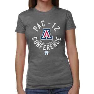  Arizona Wildcats Ladies Conference Stamp Tri Blend T Shirt 