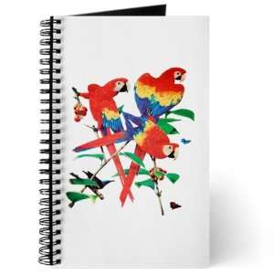  Journal (Diary) with Family Of Parrots On Tree on Cover 