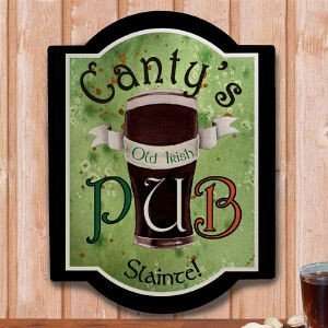  Personalized Old Irish Pub Wall Sign: Home & Kitchen