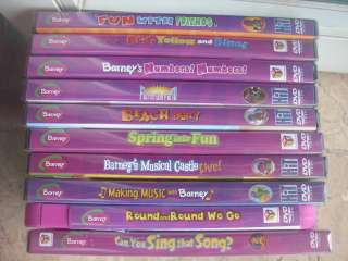 10 huge Lot Barney and Friends Educational DVD SET NEW  