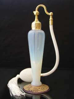 Rare Antique Signed Pearl Opalescent DeVilbiss Atomizer Perfume Bottle