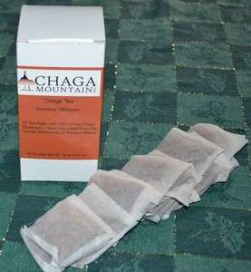   Tea Bags of Wild Harvested Fresh Chaga Mushroom from Maine MTNS  