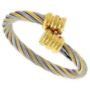   in. (2.5 mm) 2 Tone Rope Design Adjustable Cable Ring (Fits Sizes 8 9