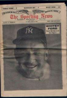 Sporting News Paper 1964 Whitey Ford Yankees Baseball  