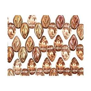  Czech Glass Autumn Shimmer Leaf Drop 5x10mm Beads Arts 