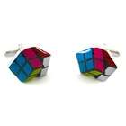 CuffCrazy Rubiks Cube Puzzle Cufflinks w/Gift Box