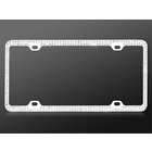 Diamond license plate frame double row WHITE   Valor auto accessories
