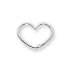Jewelry Adviser pendants Karat Platinum .03ct Diamond Heart Pendant 