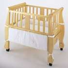 Arms Reach Furniture White Wooden Sleigh Bed Baby Crib Mattress Set