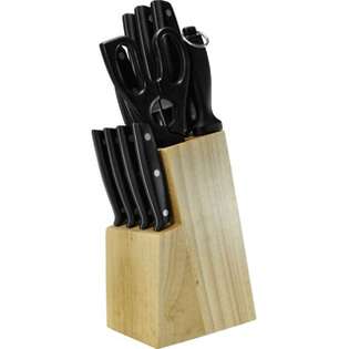   12 Piece La Cuisine Kitchen Knife Set with Wood Block 