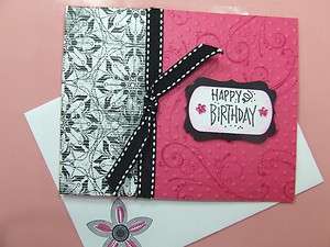 Handmade BIRTHDAY Card STAMPIN UP Bling Sizzix EMBOSSED  