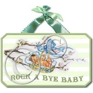  Item 09281 Baby Cradle Nursery Plaque