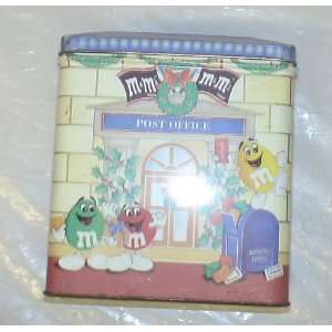  M&ms Holiday Tin (Read Condition Notes)  Post Office 