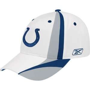  Reebok Indianapolis Colts White Colorblock Adjustable Hat 
