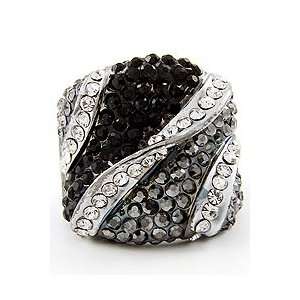  Jersey Bling Rhinestone Ring with Crystals By Jewelry