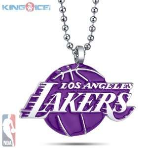  Official NBA LA Lakers Purple Medallion Necklace Jewelry