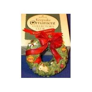 1987 wreath of memories Hallmark keepsake ornament collectors club 