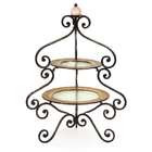 CC Home Furnishings 26 Elegant Two Tiered Delicate Scroll Serving 