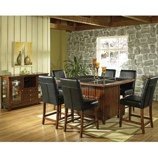   pc Ardmore white and natural finish wood breakfast nook set with bench