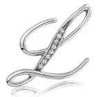 BERRICLE Silver Toned Initial Letter Brooch Pin   H   Jewelry Gift for 