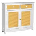 Papila Design Buffet Table in White & Perfect Yellow