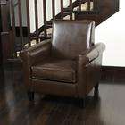  Freemont Leather Brown Club Chair