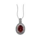 Lab Created Ruby and Diamond Accent Pendant Sterling Silver