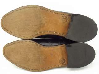 Mens shoes black leather ET Wright 9 D wingtip dress oxfords  
