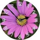 Rikkiknight Purple Flower Art 11.4 Wall Clock   Ideal Gift for all 
