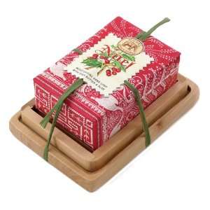   Works Noel Single Soap Bar On Wooden Tray, 7 Ounce Packages Beauty
