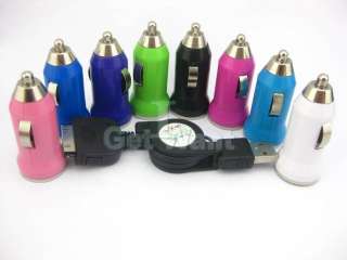   USB Data Cable Car Charger For iPhone 3G 3Gs 4 4s iPod iTouch  