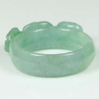 Flower Size 7.5 Green Ring Grade A Natural Jade Jadeite  