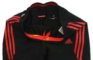  Adizero Men Medium M Track Jacket Pant Suit Top Black Orange Running