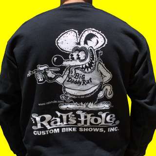 Rats Hole Black Sweatshirt World Famous BDR Logo  