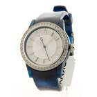 DKNY Womens DKNY Donna Karan Blue Rubber Crystal Bezel Watch NY8106