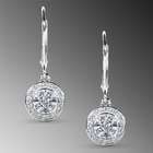 carat diamond 14k white gold dancing dangle hoop earrings