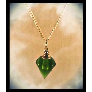  Emerald Crystal Diamond CREMATION URN 18 NECKLACE with 