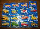 Twelve (12) Hot Wheels Solid Blue Card White Numbered. Various. On 