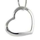 Sea of Diamonds Sterling Silver Classic Valentine Floating Heart 