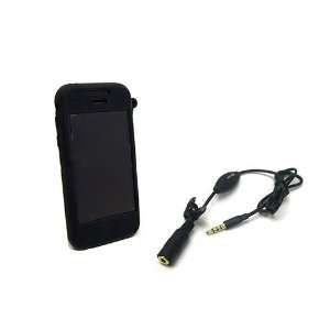 Apple iPhone   Handsfree Stereo Headset Adapter + JAVOSkin Case (Black 