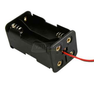  New Battery Box Holder Case 4 AA 2A (6V) with 6 Leads Black  