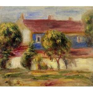 Oil Painting The Artists House Pierre Auguste Renoir Hand Painted 