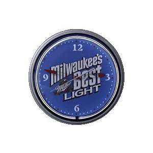  Milwaukees Best Light Beer Neon Clock 20