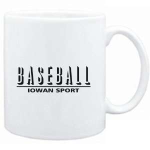  Mug White  BASEBALL SPORT Iowan  Usa States