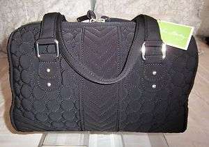   Bradley Handbag Tote TOP HANDLE DUFFEL in BLACK MICROFIBER NWT  