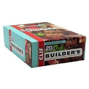 Clif, Builders, The Entirely Natural Protein Bar, Chocolate Mint, 12 