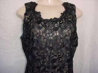 Womens Formal Cocktail Black/Gold Dress. Size L/Large Parties 